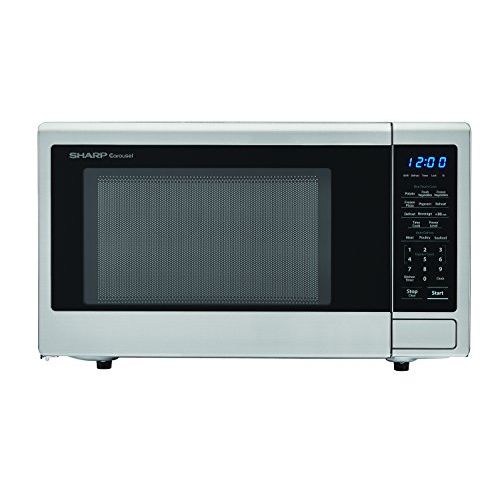  [아마존베스트]SHARP Carousel 1.1 Cu. Ft. 1000W Countertop Microwave Oven with Orville Redenbacher’s Popcorn Preset (ISTA 6 Packaging), Cubic Foot, 1000 Watts, Stainless Steel