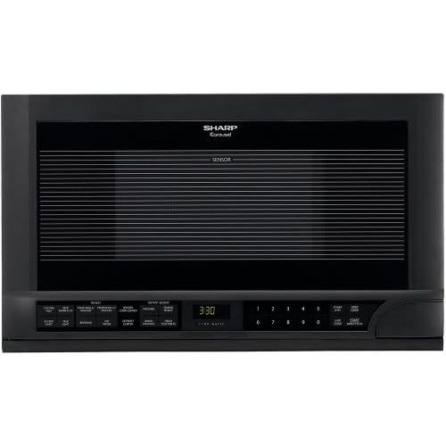  Sharp R-1210 1-12-Cubic-Foot 1100-Watt Over-the-Counter Microwave, Black