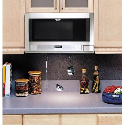  Sharp R-1214 1-12-Cubic Feet 1100-Watt Over-the-Counter Microwave, Stainless