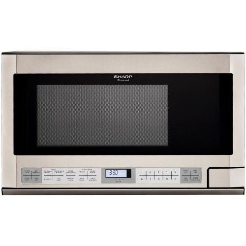  Sharp R-1214 1-12-Cubic Feet 1100-Watt Over-the-Counter Microwave, Stainless