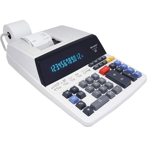  Sharp EL-1197PIII Heavy Duty Color Printing Calculator with Clock and Calendar