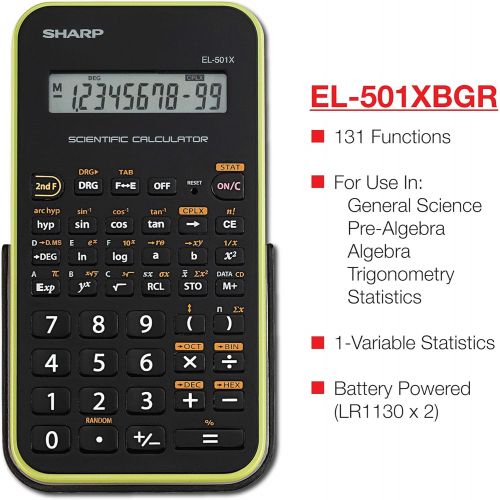  [아마존베스트]Sharp EL-501XBGR Scientific Calculator