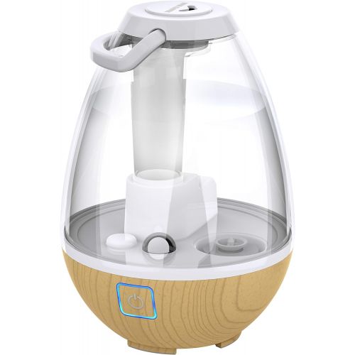  [아마존 핫딜] [아마존핫딜]Sharper Image UHT1-SI Ultrasonic Cool Mist Humidifier, 0.4 Gallon (1.5L) Water Tank, 2 Settings, Auto Shut-Off, 360° Rotatable Nozzle, Illuminated Touch Control, LED Nightlight, As