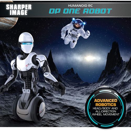  [아마존 핫딜] [아마존핫딜]Sharper Image SHARPER IMAGE RC Humanoid OP One Robot, Cool Sci-Fi Android with Moving Arms and Gripping Hands, Dances, Plays, Performs, Spy Mode, Voice, Wireless Control, Full Directional Moveme