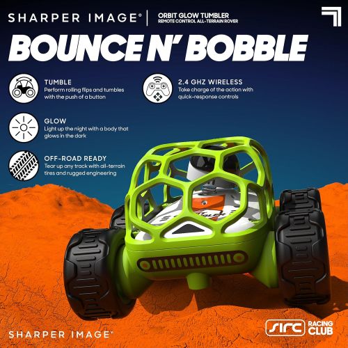  SHARPER IMAGE Orbit Tumbler, 2.4 GHz Glow-in-The-Dark All-Terrain Rover
