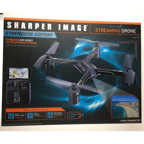  2017 Sharper Image DX-5 Video Streaming Stunt Drone with Auto-Orientation, Auto-Pilot and Auto-Landing