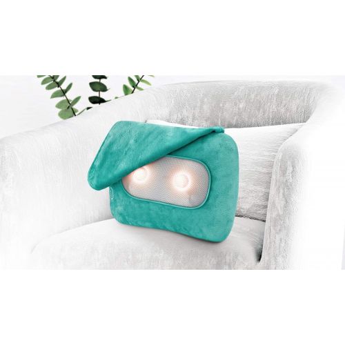  Sharper Image SMG1205AQ Heated Shiatsu Massage Pillow (Aqua)