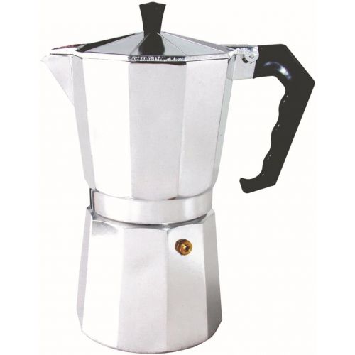 Sharplace Moka Express 3/6/9/12 Tassen Espressokocher aus Aluminium Kapazitat zum Auswahlen - Silber, 9 Tassen