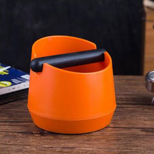  Sharplace Abschlagbehalter Abschlagkasten Knockbox aus ABS - Kaffeesatzbehalter Tresterbehalter Abschlagbox Abklopfbehalter - Orange, 14.8cm