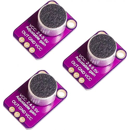  [아마존베스트]Sharplace 3Pcs Electret Microphone Amplifier MAX4466Adjustable Boost Breakout Module for Arduino