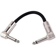[아마존베스트]Sharplace Guitar Jack Patch Cable, Silent for Guitar Effects Angled Plugs Mono Jack 6.35mm Instrument Patch Cable