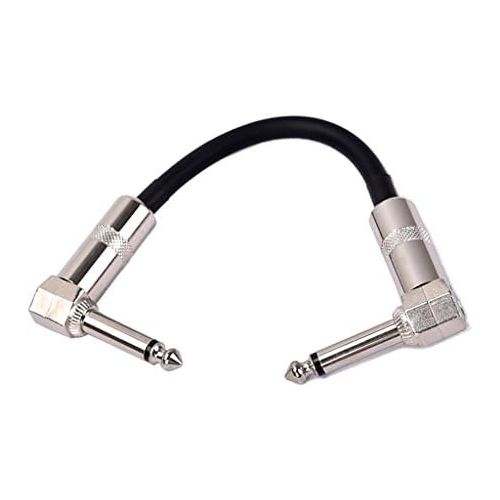  [아마존베스트]Sharplace Guitar Jack Patch Cable, Silent for Guitar Effects Angled Plugs Mono Jack 6.35mm Instrument Patch Cable