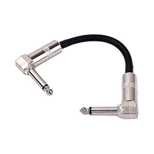  [아마존베스트]Sharplace Guitar Jack Patch Cable, Silent for Guitar Effects Angled Plugs Mono Jack 6.35mm Instrument Patch Cable