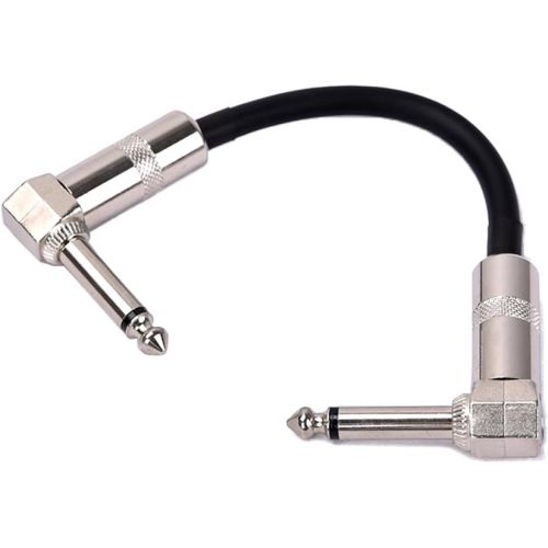  [아마존베스트]Sharplace Guitar Jack Patch Cable, Silent for Guitar Effects Angled Plugs Mono Jack 6.35mm Instrument Patch Cable