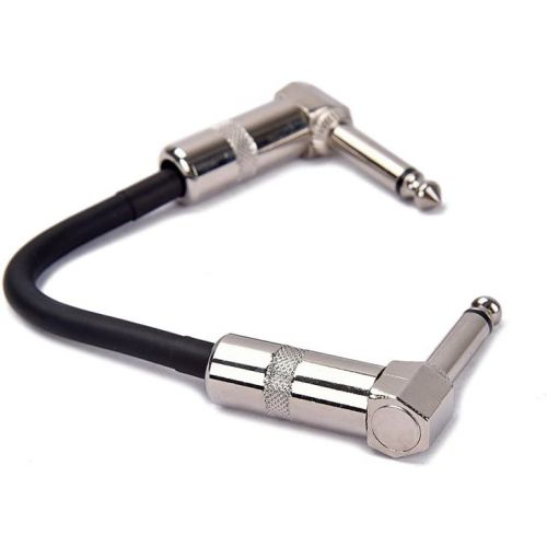  [아마존베스트]Sharplace Guitar Jack Patch Cable, Silent for Guitar Effects Angled Plugs Mono Jack 6.35mm Instrument Patch Cable