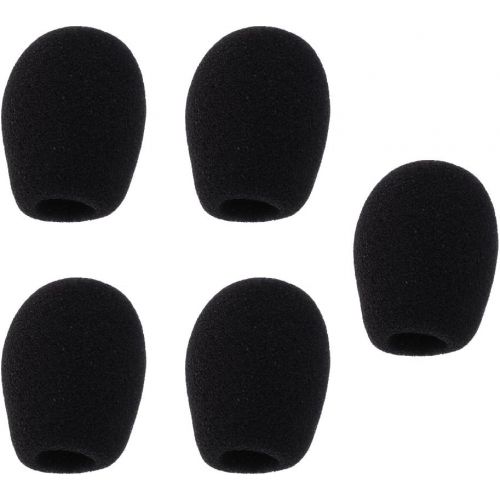  [아마존베스트]Sharprepublic 5 Piece Conference Microphone Sponge Windscreen Windscreen Muffs Mic Accessories Black
