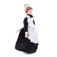 sharprepublic 1/12 Dollhouse Porcelain Victorian Maid Servant Lady in Maid Outfits