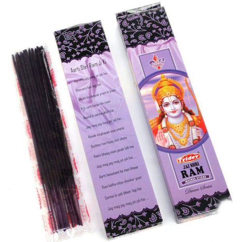  인센스스틱 Sharvgun Tridev Divine Series Aggarbatti Incense Sticks Jai Shri Ram with His Aarti - Pack of 6 X 20 gm