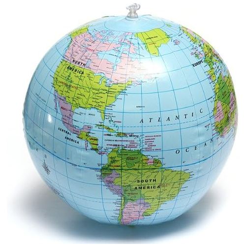  [아마존베스트]SHATCHI Inflatable World Globe Earth Map Geography Teacher Aid Ball Toy Gift 40 cm