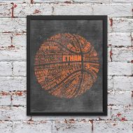 /ShaunaSmithDesigns PERSONALIZED BASKETBALL Coach Gift - Basketball Wall Decor - Basketball Senior Gift - Basketball Art - Basketball Gift Basketball Team Gift