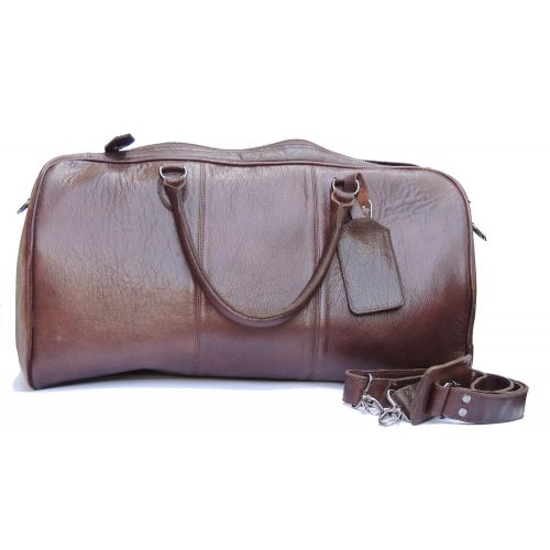  Shaurya Handmade Genuine Leather Duffle Bag or Travelling Bag, Size Length 21 Inch, Brown