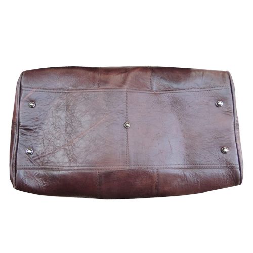  Shaurya Handmade Genuine Leather Duffle Bag or Travelling Bag, Size Length 21 Inch, Brown