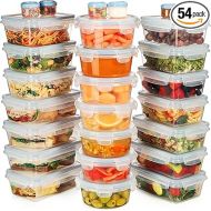 Shazo HUGE set 54 Pack Food Storage Containers with Airtight Lids, 27 containers+27 Lids, Meal Prep Snap Lids Lunch/Bento Box - BPA Free Freezer Safe - Kitchen Plastic Storage Container Set