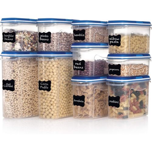  [아마존 핫딜]  [아마존핫딜]Shazo Food Storage Containers 20-Piece Set (10 Container Set) - Airtight Dry Food with Innovative Dual Utility Interchangeable Lid, FREE 14 pc Measuring Cups/Spoons, One Lid Fits A