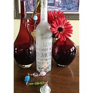 /SheShedMenomonie Personalized Engraved Sympathy Wind Chimes glass bottles wind-chimes recycled unique upcycled art special memorials sympathies Mothers gift