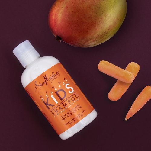  Shea Moisture Kids Hair Care Combination Pack  Includes Mango & Carrot 8oz KIDS Extra-Nourishing Shampoo, 8oz KIDS Extra-Nourishing Conditioner, and 8oz Coconut & Hibiscus KIDS De