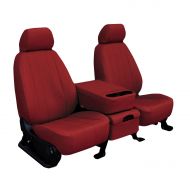 Shear Comfort Front Seats: ShearComfort Custom Imitation Leather Seat Covers for Ford Ranger (1998-2003) in Red for 60/40 Split Back and Bottom w/Molded Headrests