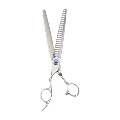  ShearsDirect 24 Tooth Left Handed Chunker Shear with an Ergonomic Off Set Handle Design, 8-Inch