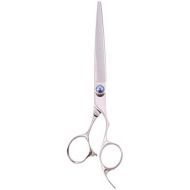 ShearsDirect Professional Curved Cutting Shears Off Set Handle with Anatomic Thumb and Gem Stone Tension, 7.5-Inch