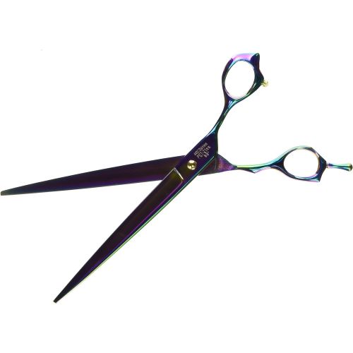  ShearsDirect Japanese 440C Stainless Steel Rainbow Titanium Grooming Shear, 8-Inch