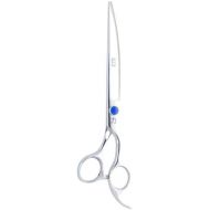 ShearsDirect Japanese 440C Stainless Curved Shear with Off Set Handle Design, 8-Inch