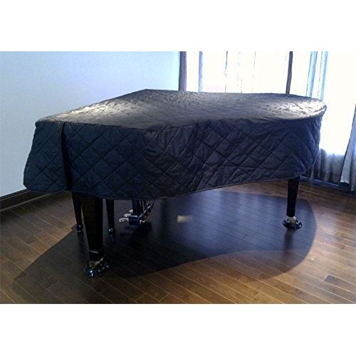  SheetMusicNorthwest Boston GP178 Piano Cover 510 - Quilted Black Nylon with Side Splits