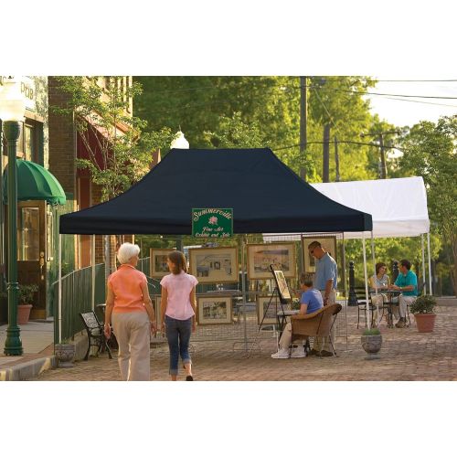  ShelterLogic Easy Set-Up 10 x 15-Feet Straight Leg 50+ UPF Protection Pop-Up Canopy with Roller Storage Bag for the Beach, Park, Tailgating, and Other Outdoor Activities, Black
