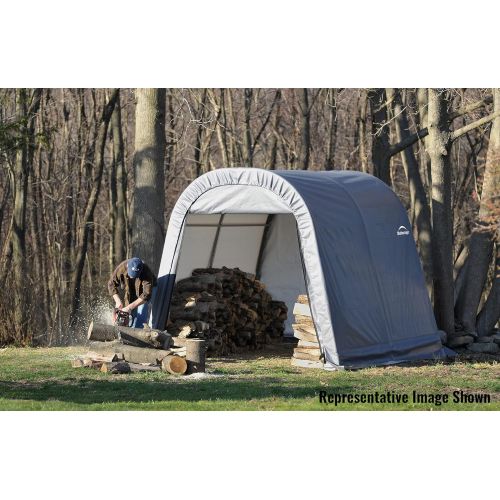  ShelterLogic 77819 Grey 10x8x10 Round Style Shelter