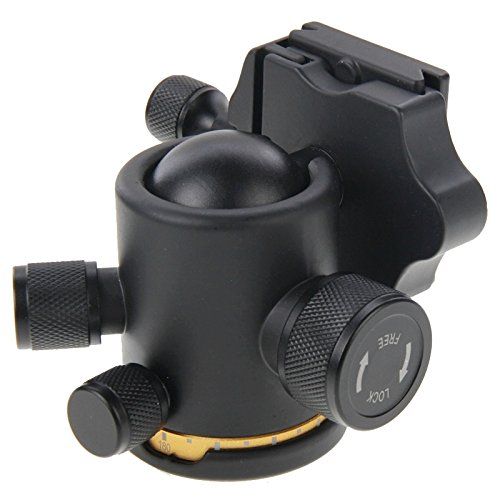  ShenBiadolr Camera Mount Ball Head Metal Horizontal 360 Degree Rotation Tripod Ball Head with Quick Release Plate