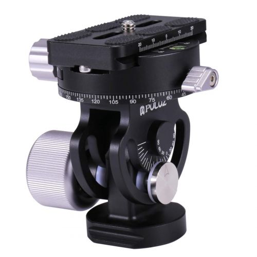  ShenBiadolr Ball Head 2-Way Pan Tilt Tripod Head Panoramic Photography Head with Quick Release Plate and 3 Bubble Level