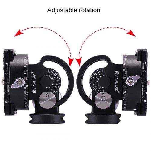  ShenBiadolr Ball Head 2-Way Pan Tilt Tripod Head Panoramic Photography Head with Quick Release Plate and 3 Bubble Level