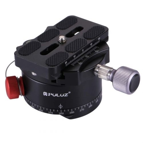  ShenBiadolr Ball Head Aluminum Alloy Panoramic Indexing Rotator Ball Head with Quick Release Plate for Camera Tripod Head