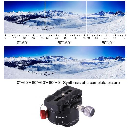  ShenBiadolr Ball Head Aluminum Alloy Panoramic Indexing Rotator Ball Head with Quick Release Plate for Camera Tripod Head