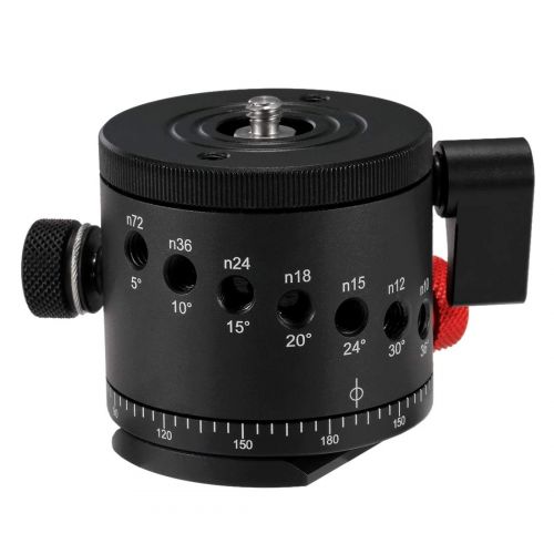  ShenBiadolr Aluminum Alloy Panoramic Indexing Rotator Ball Head for Camera Tripod Head with Quick Release Plate.