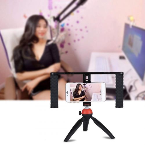  Shenbiadolr Camera Stabilizer Smartphone Video Rig Filmmaking Recording Handle Stabilizer Aluminum Bracket for iPhone Galaxy Huawei Xiaomi HTC LG Google and Other Smartphones