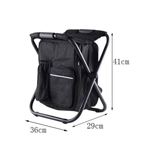  Shengjuanfeng Multi-Functional Outdoor Folding Chair for Fishing Picnic Camping Beach - Lightweight and Portable,Easy to Setup (Color : Black, Size : 362941cm)