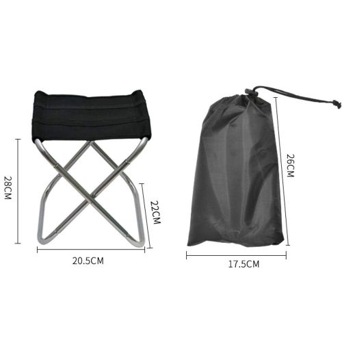  Shengjuanfeng Camping Stool, Outdoor Folding Stools Portable Oxford Cloth Folding Camping Chair for Picnic Hiking Fishing and Travel，Super Comfort,Easy to Setup (Color : Black, Siz