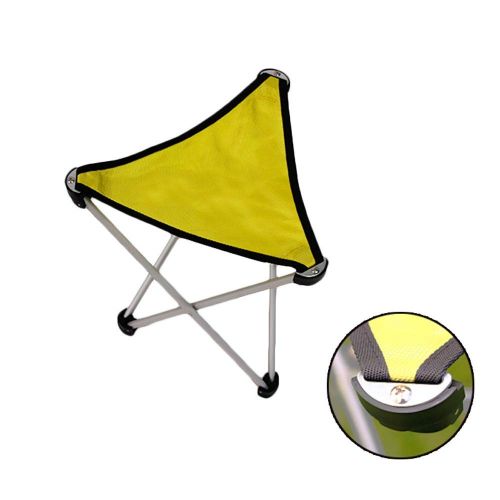  Shengjuanfeng Outdoor Tripod Stool Portable Foldable Small 3-Legged Canvas Chair For Hiking Camping Fishing Picnic Beach BBQ Travel Garden，Super Comfort ,EASY to SETUP ( Color : Yellow , Size :