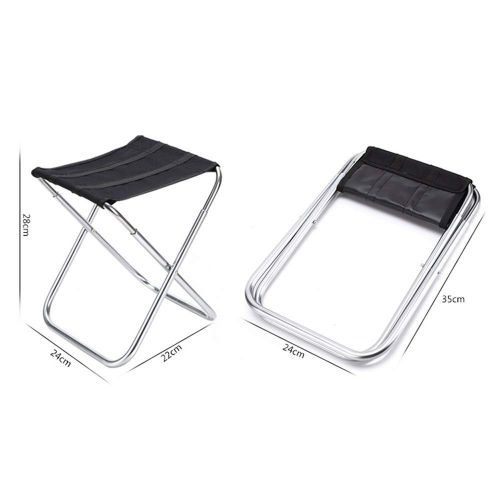  Shengjuanfeng Folding Chair 7075 Aluminum Alloy Camping Chair Portable Camping Stool Fish Chair for Travel Camp Fishing Picnic,Easy to Setup (Color : Black, Size : 24X22X28cm)