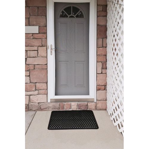  Shepherd Hardware Indoor/Outdoor Recycled Rubber Floor Mat - 22 x 34-Inches, Black